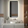 Зеркало Defesto Aura 60х120 DF 2968S с подсветкой 34W-4500K/Сенсорный выключатель/Нейтральный белый свет/Черная рама