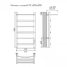 Электрический полотенцесушитель Azario Verona 400x800 П8 AZ04848PB с полкой, диммер справа Черный