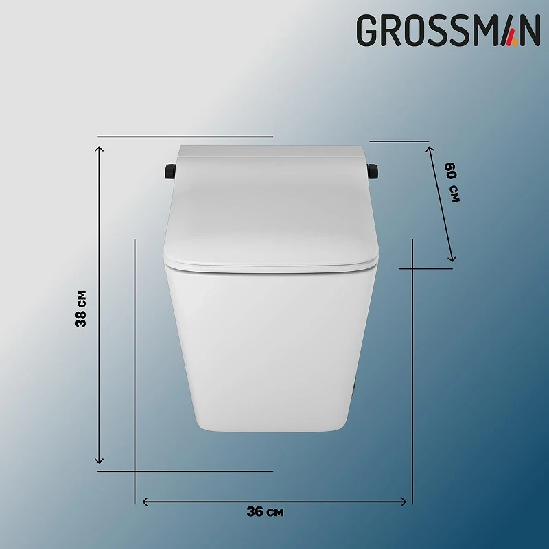 Комплект унитаза с инсталляцией Grossman 901.5701.01.000 цвет Белый с сиденьем