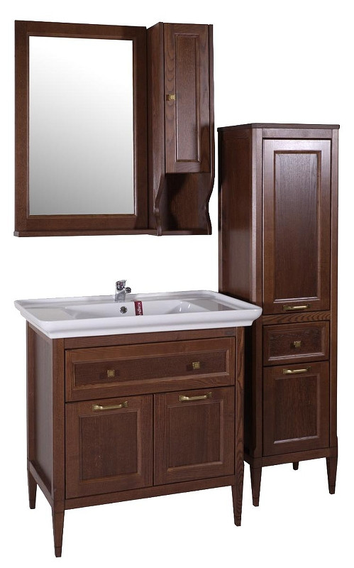 Комплект мебели для ванной ASB-Woodline Гранда 85 1148703 цвет Антикварный орех