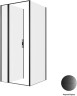 Душевой уголок Allen Brau Priority 90x90 3.31027.BBA+3.31045.BBA цвет профиля Черный браш стекло прозрачное