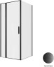 Душевой уголок Allen Brau Priority 90x90 3.31027.BBA+3.31045.BBA цвет профиля Черный браш стекло прозрачное
