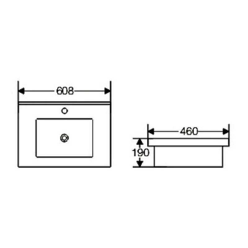 Раковина beWash 60 BK6046VT001 Белый глянец