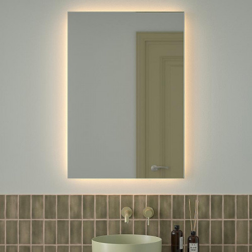 Зеркало Defesto Glow 70х100 DF 2519 с подсветкой 32W-3000К/с фацетом/Без выключателя/Теплый белый свет