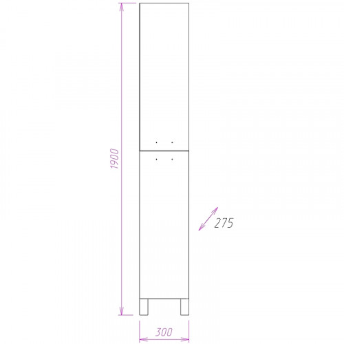 Шкаф пенал Onika Коралл 30.10 403037 Белый МДФ / ЛДСП