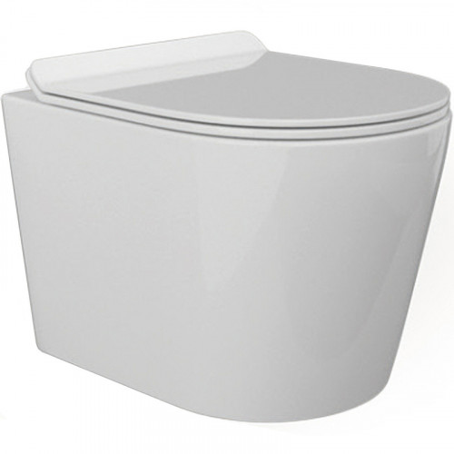 Унитаз beWash Aldo BKWHR001480 подвесной Белый глянец с сиденьем Микролифт фарфор подвесной