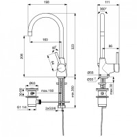 Смеситель для раковины Ideal Standard Ceraline BC195AA Хром