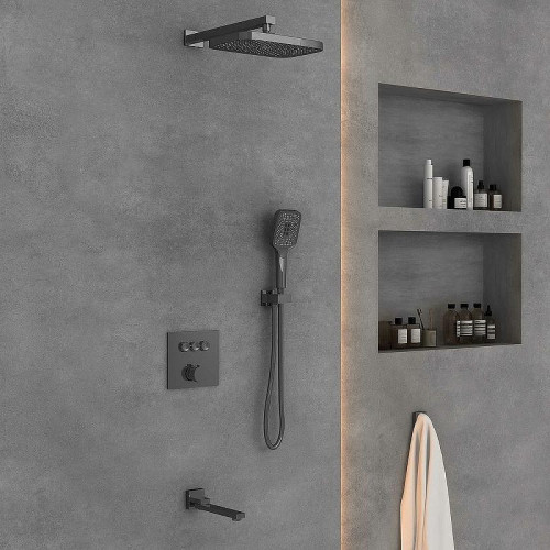 Душевая система Vincea VSFW-4311GM Вороненая сталь