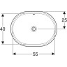 Раковина Geberit VariForm 62 500.756.01.2 Белая фарфор встраиваемый