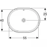 Раковина Geberit VariForm 62 500.756.01.2 Белая фарфор встраиваемый