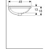 Раковина Geberit VariForm 62 500.756.01.2 Белая фарфор встраиваемый