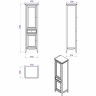 Шкаф пенал TW Veronica Nuovo 50 L VER3050S-B Bianco