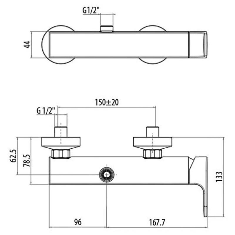Смеситель для душа Gattoni H2Omix1000 1027/10С0 Хром
