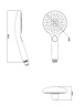 Ручной душ Splendy Sense R SR21712R3BM цвет Черный матовый