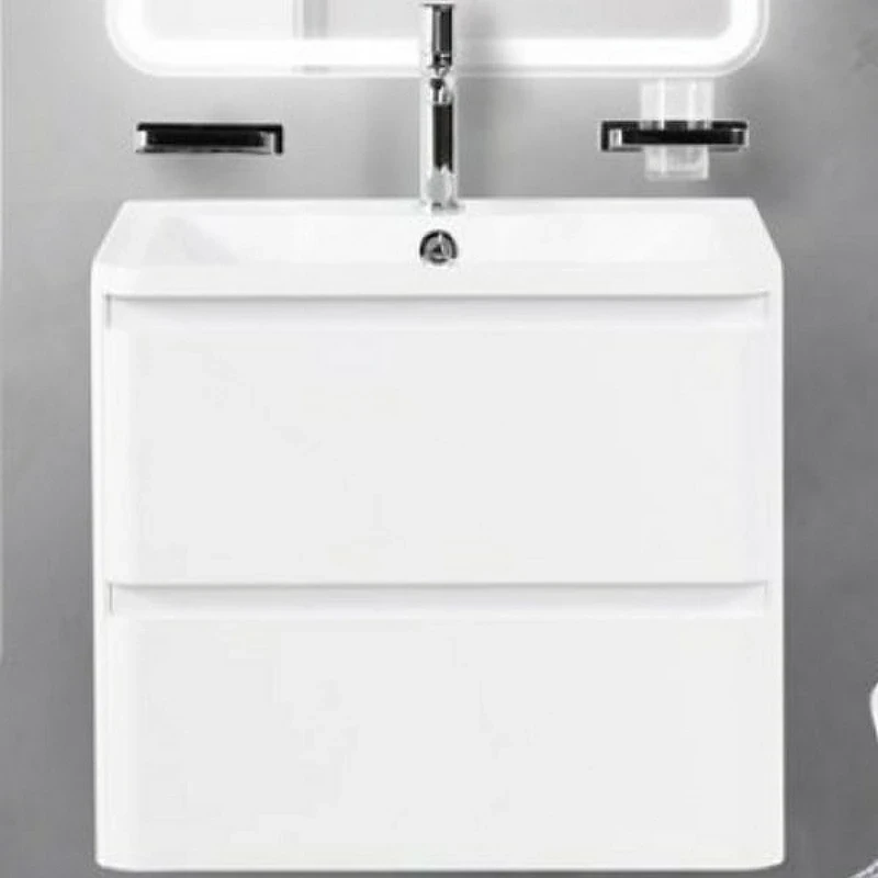 Тумба под раковину BelBagno ALBANO-600-2C-SO-BL подвесная Bianco Lucido МДФ / ЛДСП