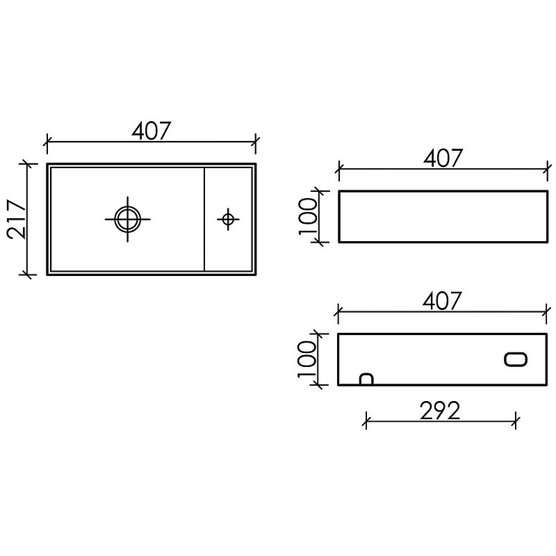 Раковина Ceramicanova Element 41 L CN6051LMC Капучино матовая фарфор подвесная