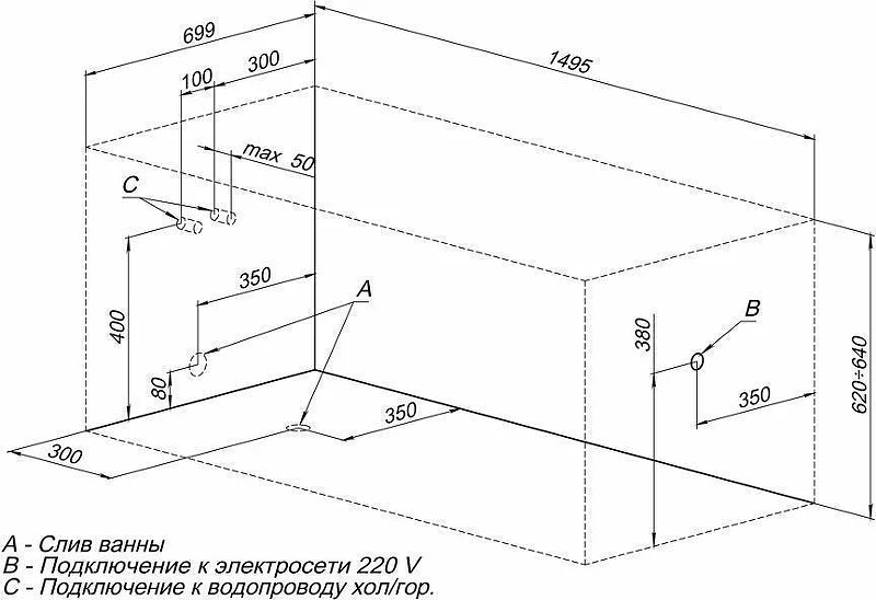 Акриловая ванна Aquanet Nord 150x70 242401 без гидромассажа