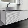 Тумба с раковиной Comforty Геленджик 120 00-00018707 подвесная Белая матовая