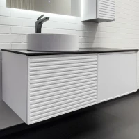Тумба с раковиной Comforty Геленджик 120 00-00018707 подвесная Белая матовая