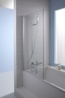 Шторка на ванну Jacob Delafon Struktura 80x140 E6D042-GA профиль Хром стекло прозрачное
