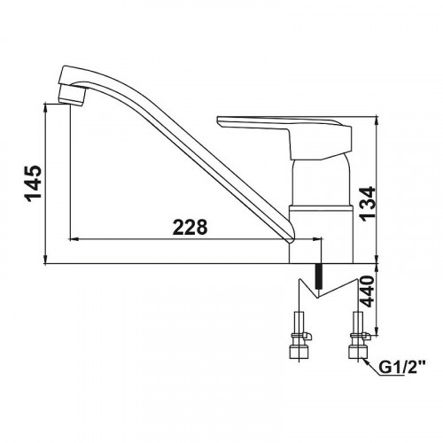 Смеситель для кухни Kaiser Orbit 20033 Хром латунь