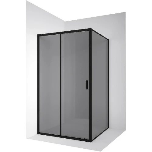 Душевая стенка Ambassador Forsa 80 80ABB профиль Черный стекло тонированное