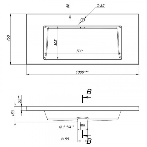 Раковина Jorno Luxor 100 4670142930839 Белая