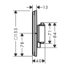 Смеситель для душа Hansgrohe ShowerSelect Comfort Q 15583000 с термостатом цвет Хром