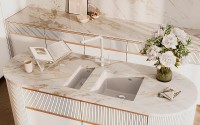 Кухонная мойка Ulgran Quartz Underground 160-07 Уголь искусственный камень (литьевой мрамор) встраиваемый
