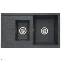 Кухонная мойка Aquaton Делия 87 1A716232DE210 Графит искусственный камень (литьевой мрамор) встраиваемый