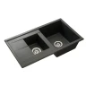 Кухонная мойка Aquaton Делия 87 1A716232DE210 Графит искусственный камень (литьевой мрамор) встраиваемый