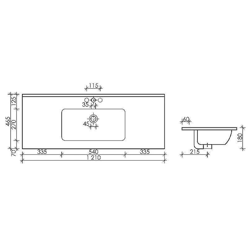 Раковина Sancos Ceramicanova Element 120 CN7006MB Черная матовая