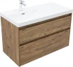 Тумба под раковину Aquanet Nova Lite 2.0 100 L 346320 подвесная цвет Дуб рустикальный