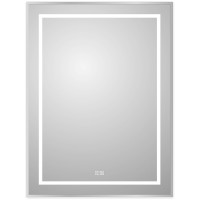 Зеркало BelBagno Kraft 60 SPC-KRAFT-600-800-LED-TCH-WARM с подсветкой Сатин с сенсорным выключателем и подогревом стекло