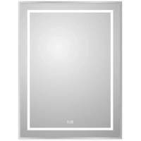 Зеркало BelBagno Kraft 60 SPC-KRAFT-600-800-LED-TCH-WARM с подсветкой Сатин с сенсорным выключателем и подогревом стекло