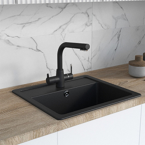 Смеситель для кухни Paini Arena 92446433VE7B90DALMKM Черный матовый