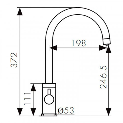 Смеситель для кухни Kaiser Merkur 26744-15 Вороненая сталь латунь