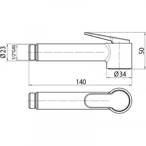 Гигиенический душ со смесителем Bossini Paloma Brass E37005B.030 Хром латунь на стену