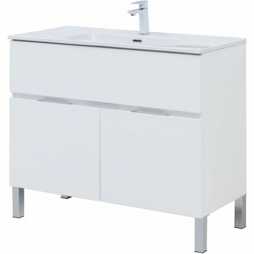 Комплект мебели для ванной Aquanet Алвита New 100 274184 Белый матовый МДФ / ЛДСП