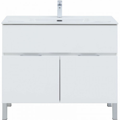 Комплект мебели для ванной Aquanet Алвита New 100 274184 Белый матовый МДФ / ЛДСП