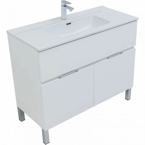 Комплект мебели для ванной Aquanet Алвита New 100 274184 Белый матовый МДФ / ЛДСП