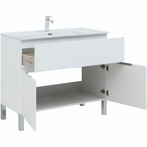 Комплект мебели для ванной Aquanet Алвита New 100 274184 Белый матовый МДФ / ЛДСП