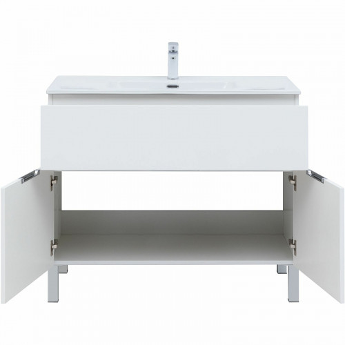 Комплект мебели для ванной Aquanet Алвита New 100 274184 Белый матовый МДФ / ЛДСП