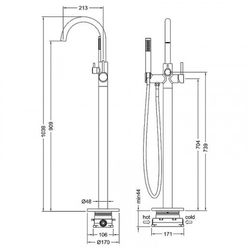 Смеситель для ванны Timo Saona 2310/16Y-CR Белый матовый