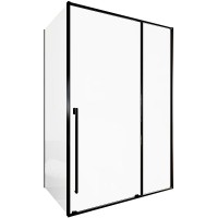 Душевой уголок Allen Brau Fantasy 140x90 3.11008.31 + 3.11013.31 профиль Черный матовый стекло прозрачное