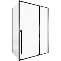 Душевой уголок Allen Brau Fantasy 140x90 3.11008.31 + 3.11013.31 профиль Черный матовый стекло прозрачное
