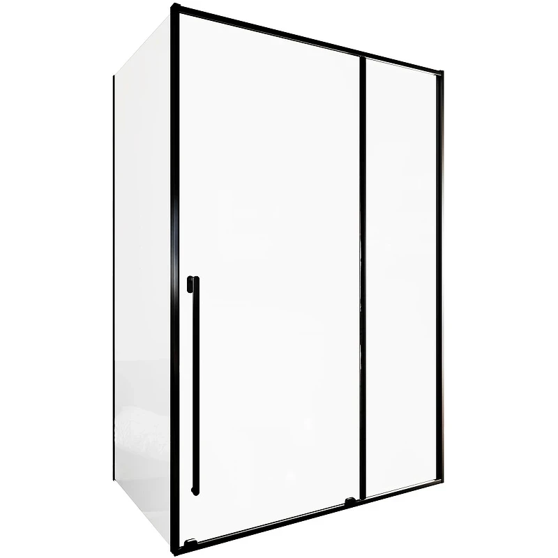 Душевой уголок Allen Brau Fantasy 140x90 3.11008.31 + 3.11013.31 профиль Черный матовый стекло прозрачное