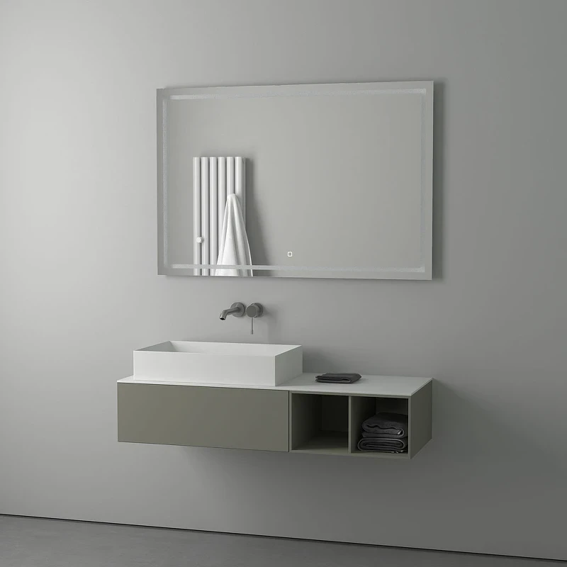 Зеркало Evoform Ledline 80x120 BY 2438 с подсветкой 35.5 W - сенсорный выключатель стекло