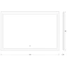 Зеркало Evoform Ledline 80x120 BY 2438 с подсветкой 35.5 W - сенсорный выключатель стекло