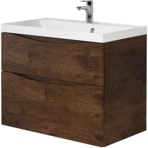 Тумба под раковину BelBagno Marino 80 MARINO-H60-800-2C-SO-RW-P подвесная Rovere Moro МДФ / ЛДСП